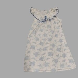 Vintage 1960s 1970s Ruffle Floral Ribbon Lewis Frimel Nightgown